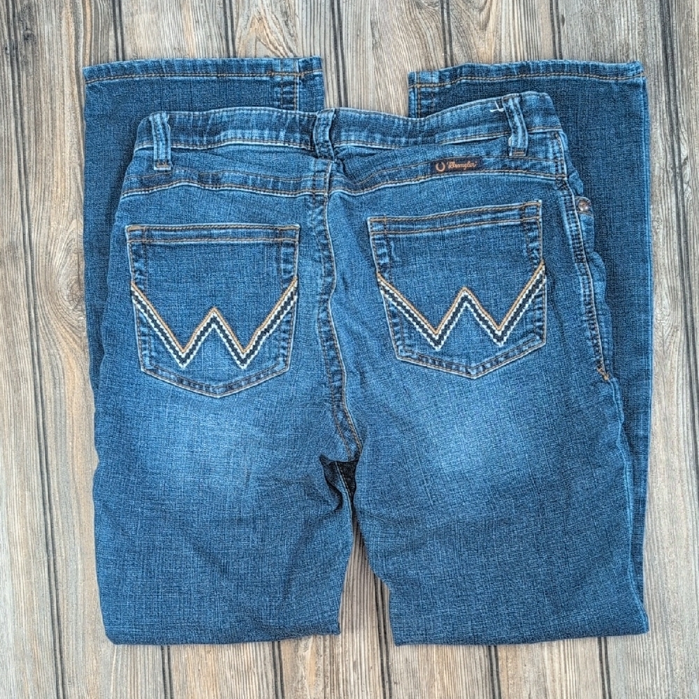 Wrangler Women's Dark Blue Boot Cut Jeans POSSIBLE SIZE 14 no Tag - Picture 2 of 10